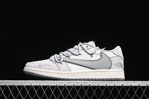 All categories Air Jordan Jordan series basketball shoes Air Jordan 1 Low High-end customized low-top sneakers Travis Scott x Fragment Design x Air Jordan 1 Low OG SP AJ1 Joe 1 North Face joint-reflective pig eight drawstring low-top cultural casual sneakers SJ0086-142